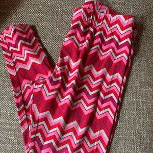 Lands' End Kids size L 14 Pink red/pink leggings